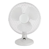 Slingsby 12 Inch (305mm) Desk Fan 3 Speed White - 394261 DD